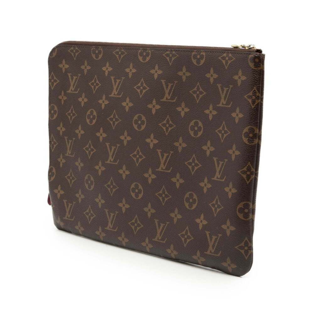 LOUIS VUITTON Authentic Brown Monogram Clutch Bag - Picture 2 of 7